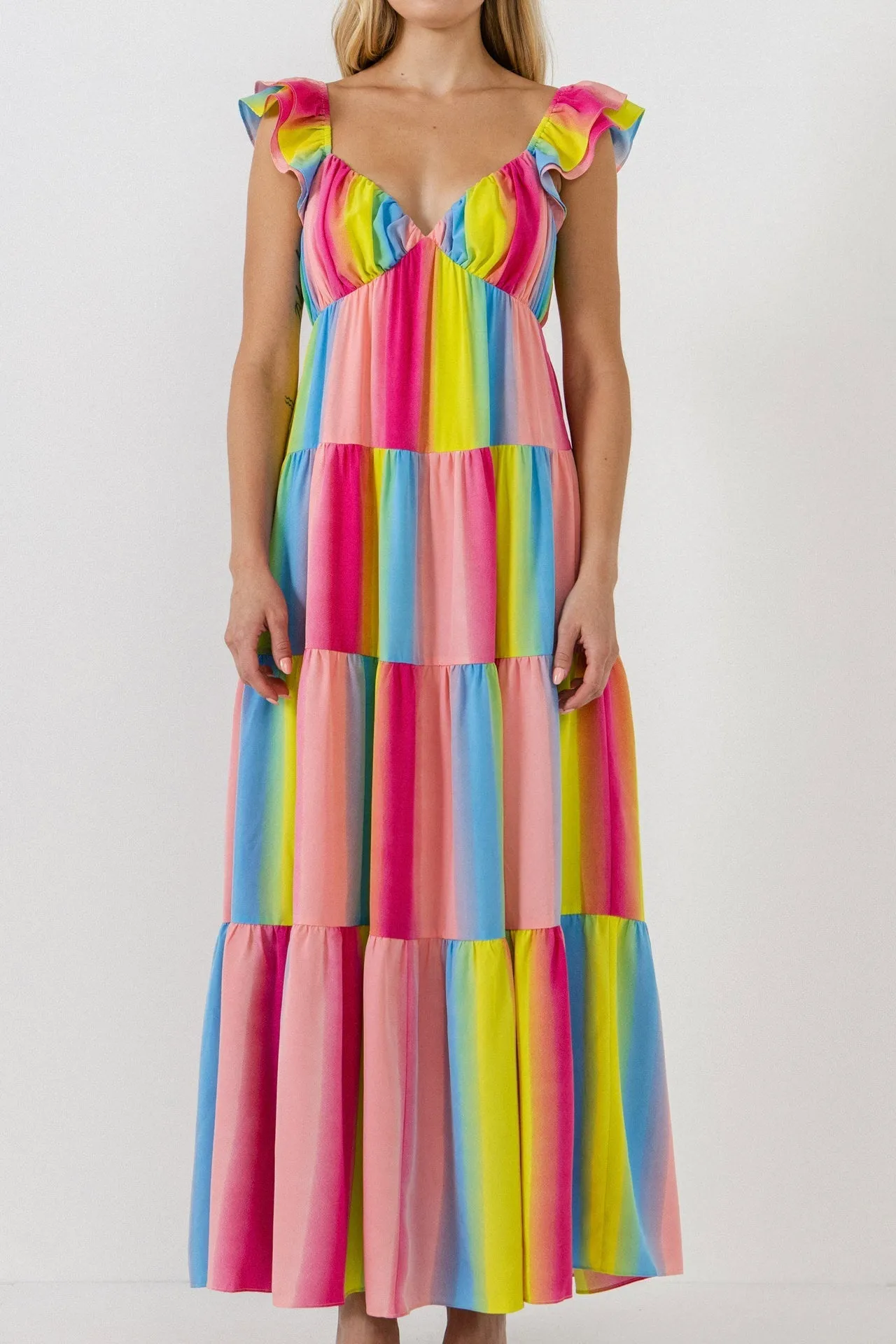 Endless Rose - Ombre Stripe Maxi Dress