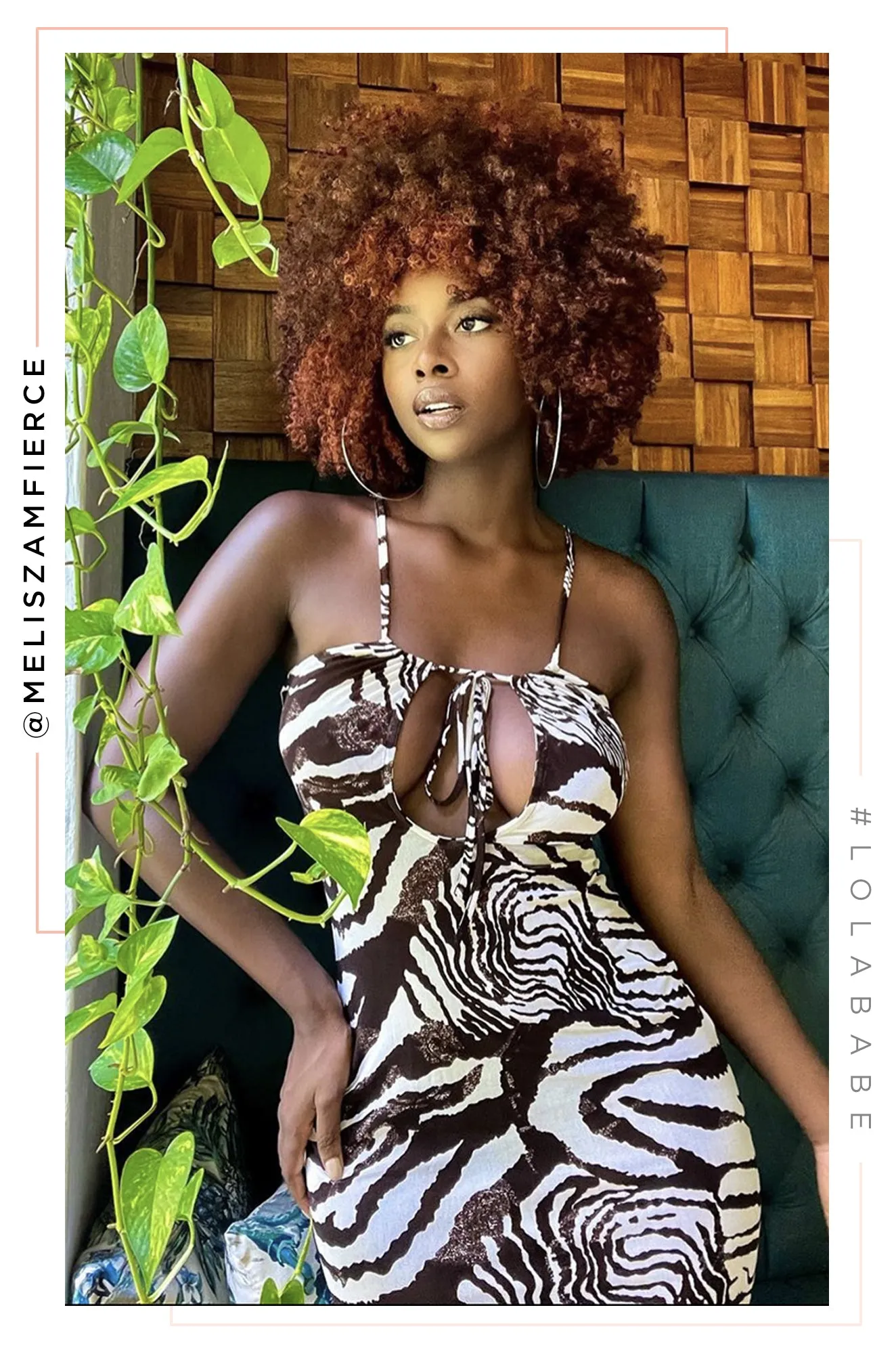 Exclusive Getaway Mesh High Slit Dress - Brown Zebra