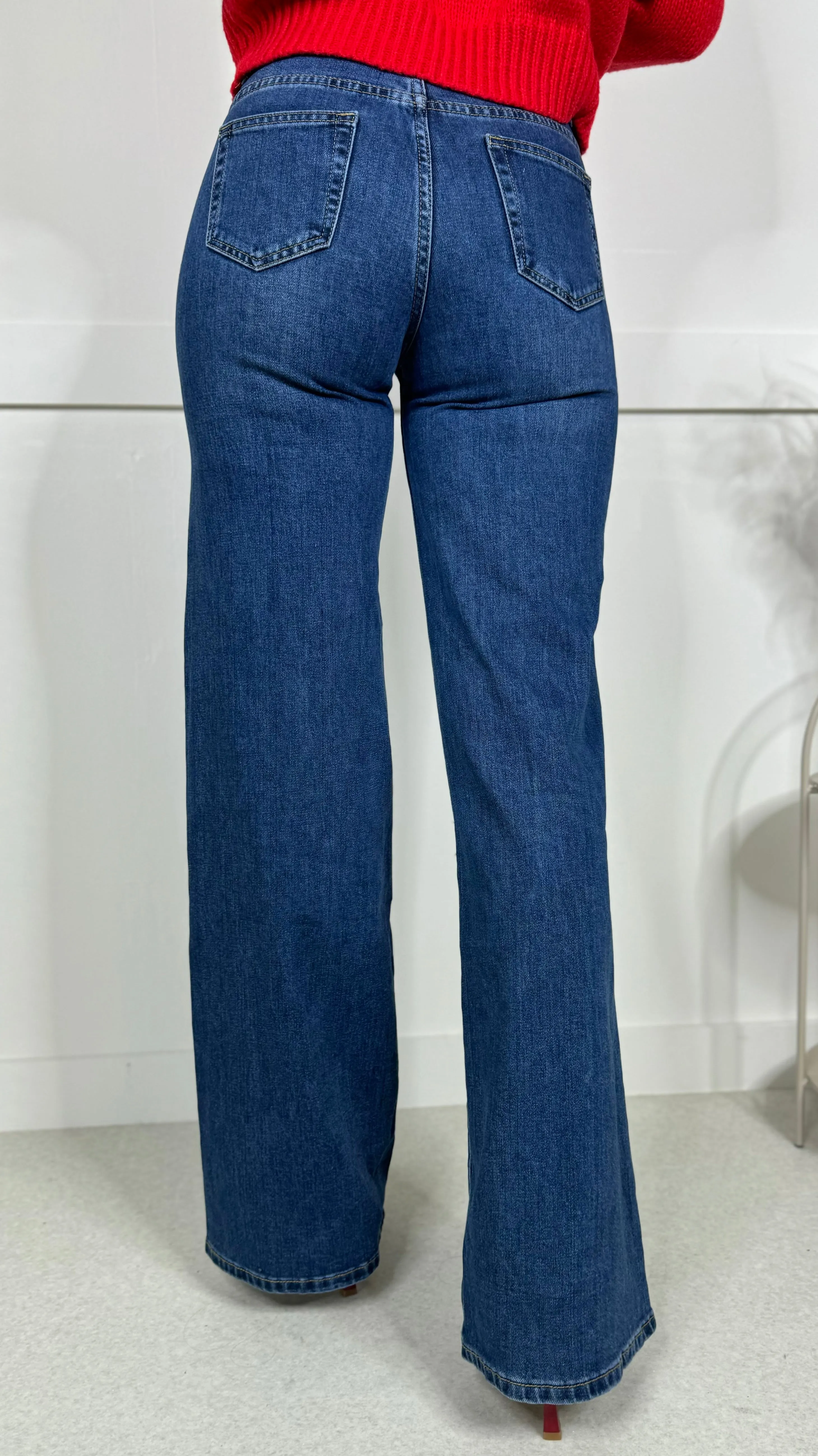 Fallon Blue Wide Leg Jeans