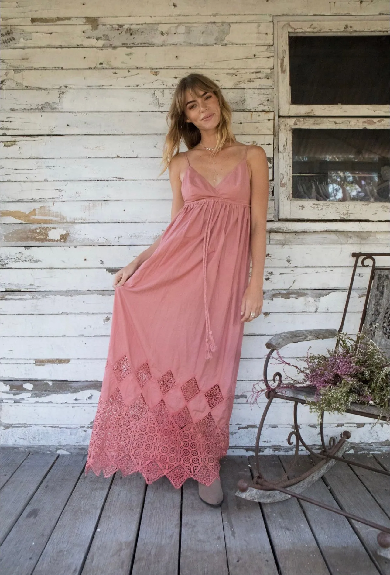 Featherstone Lace Maxi Coral