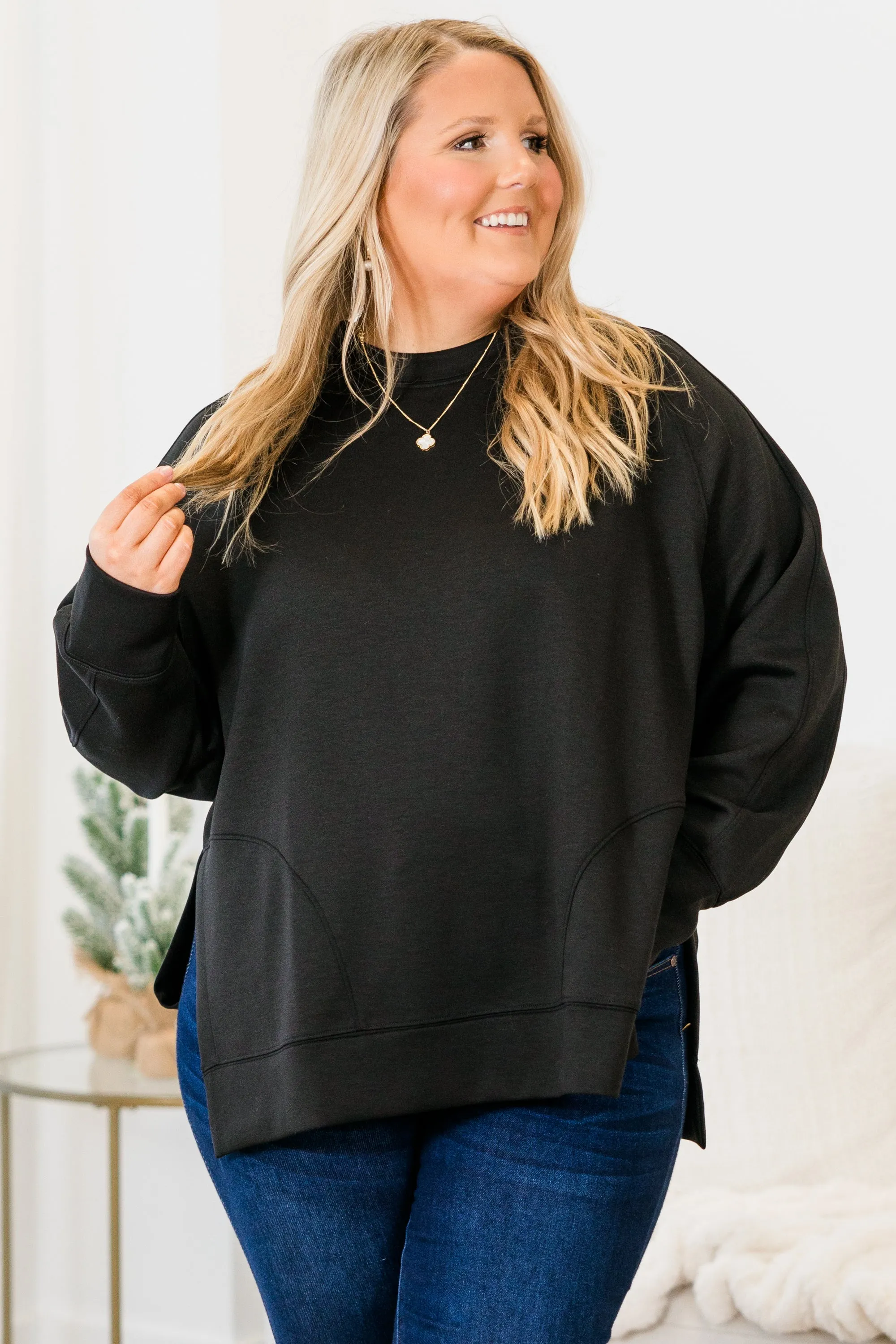 Feels So Sweet Pullover, Black