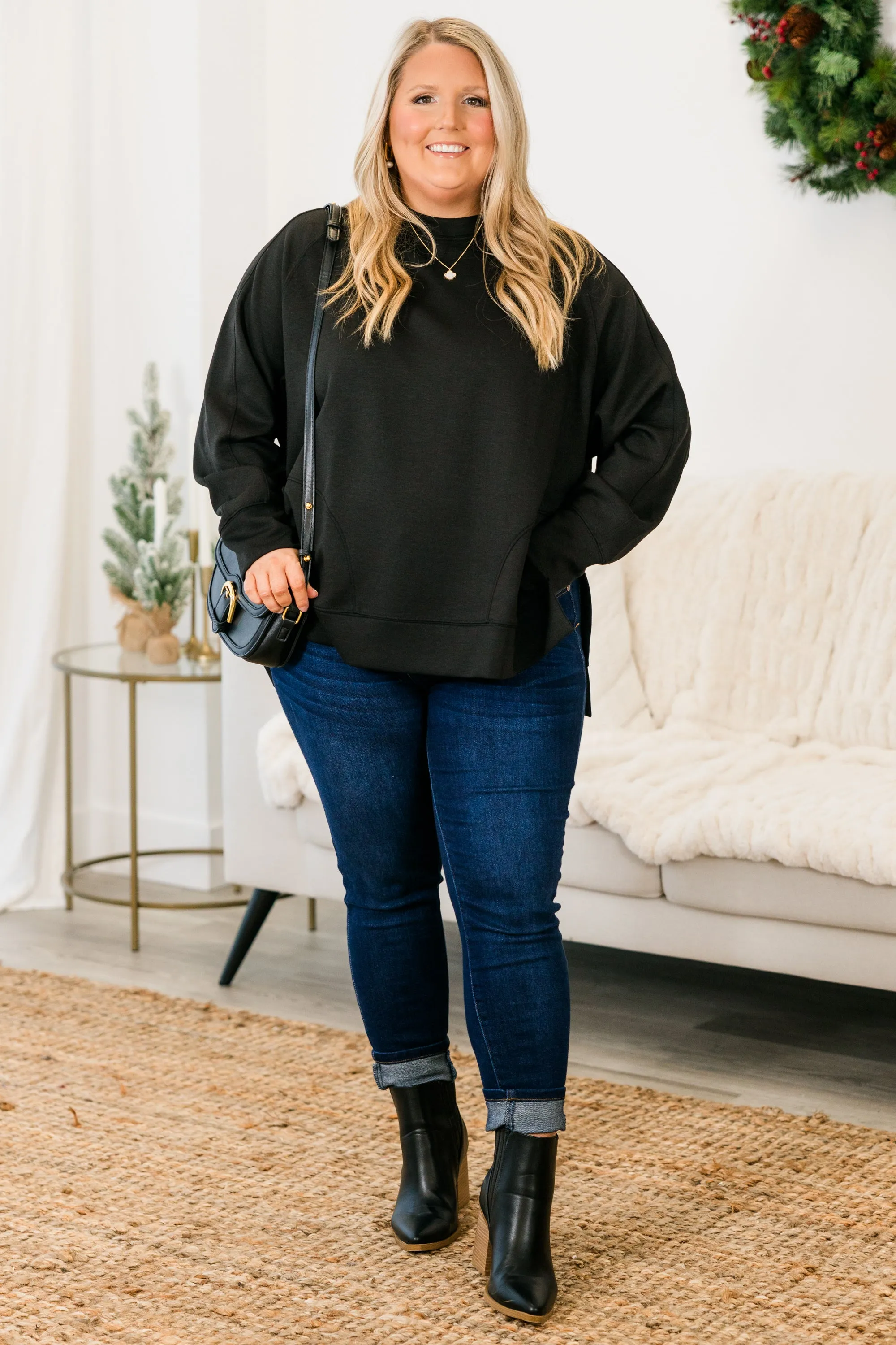 Feels So Sweet Pullover, Black