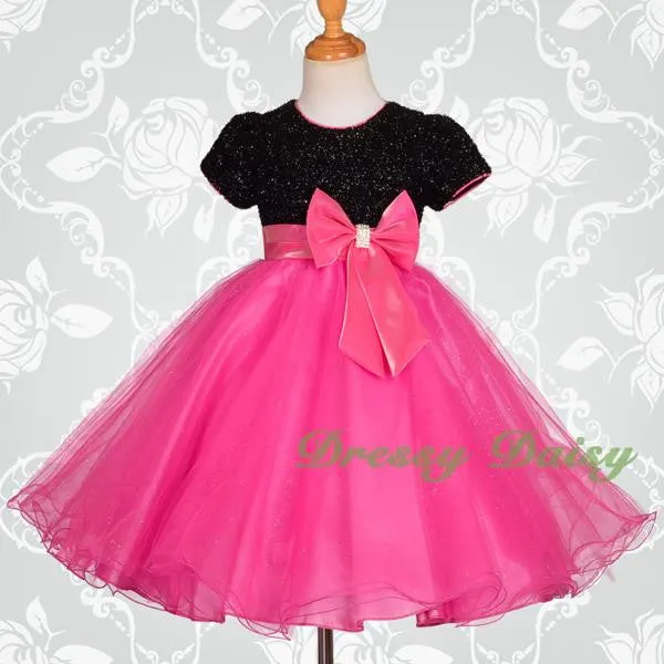 FG156 Girls Short Sleeves Tulle Party Pageant Wedding Flower Girl Dresses Size 18 Months - 7