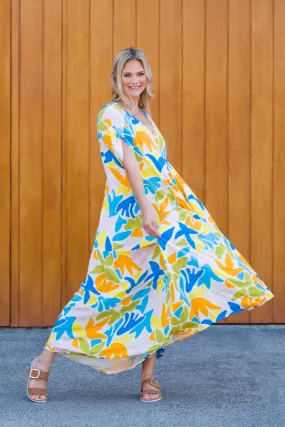 FINAL SALE Peak Maxi Dress in Crested Sunburst