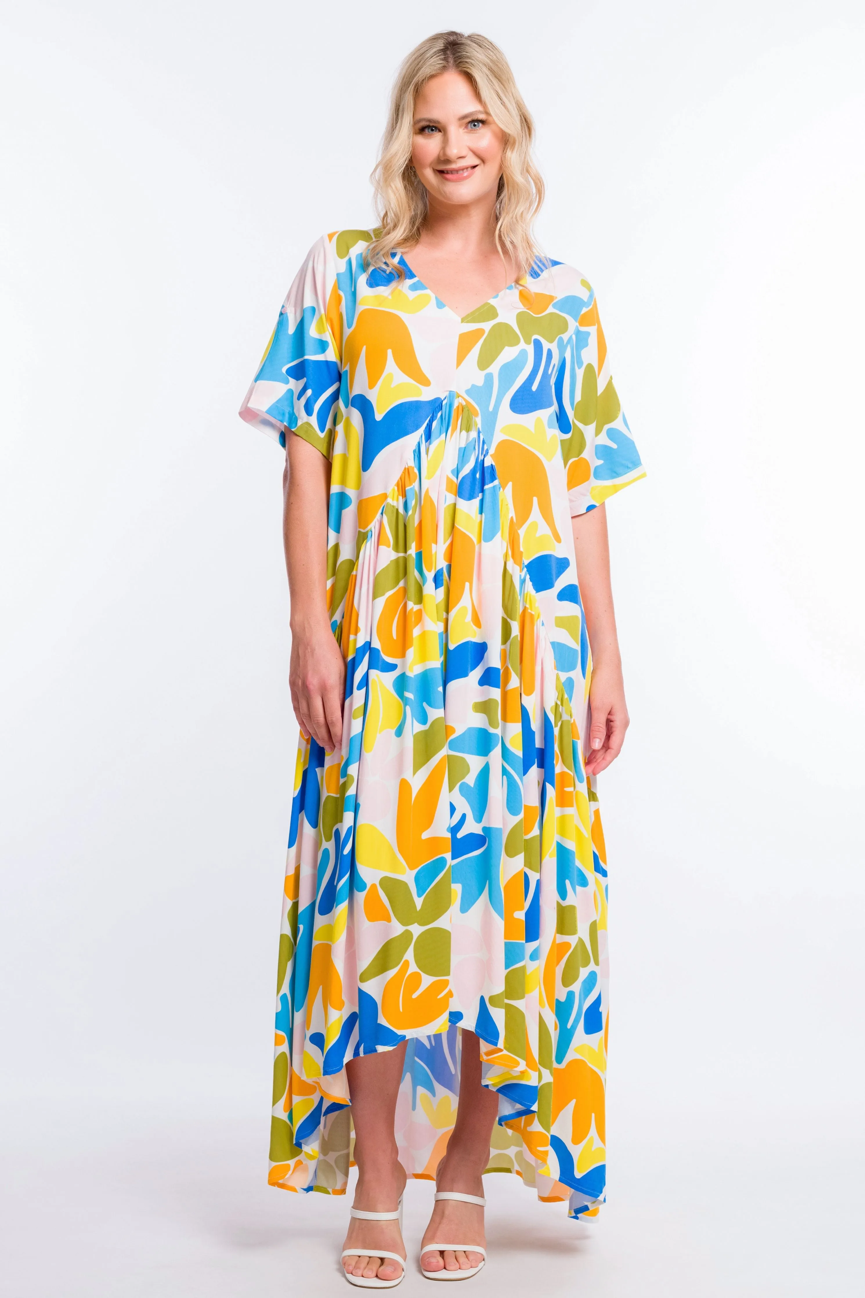 FINAL SALE Peak Maxi Dress in Crested Sunburst