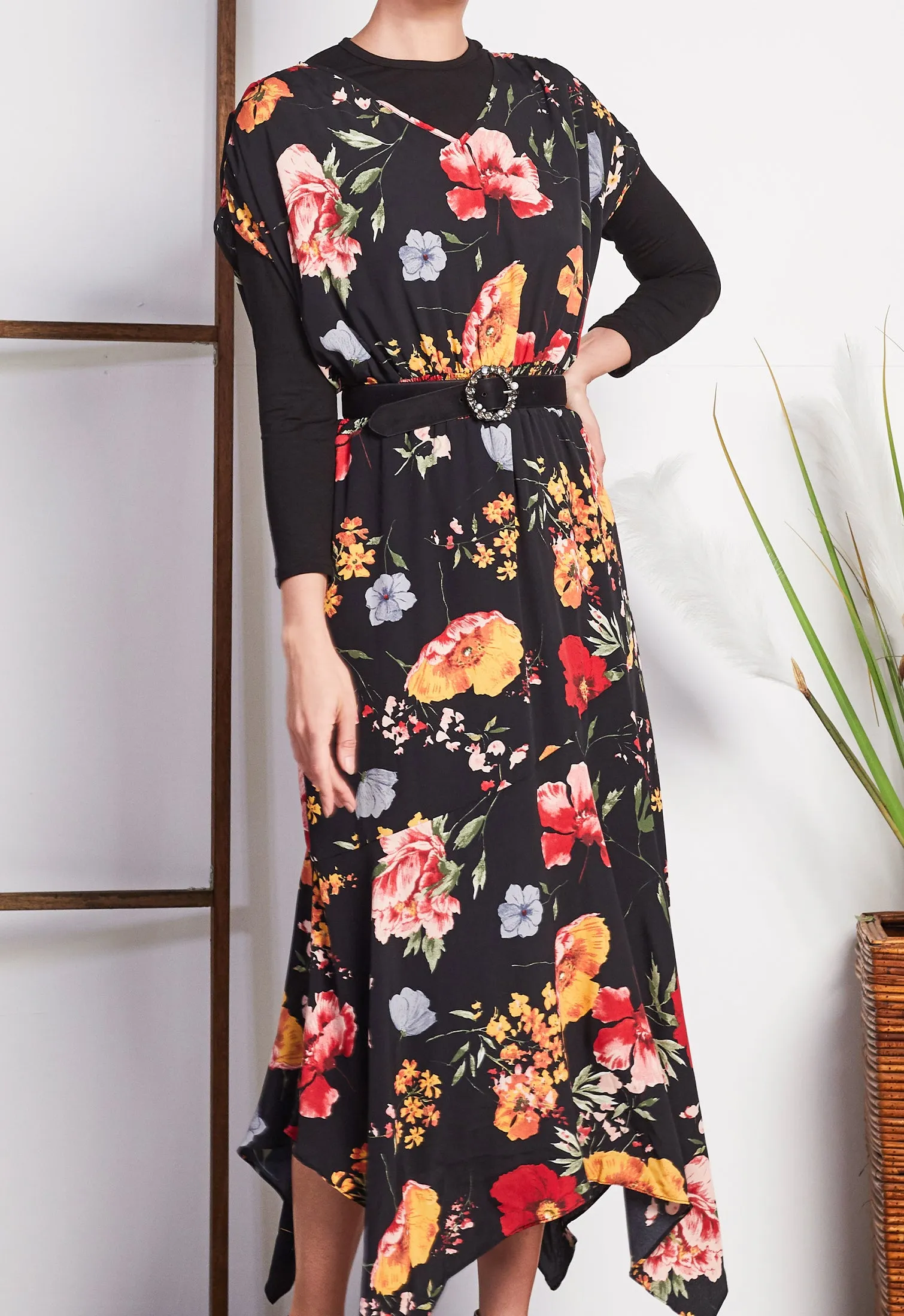 Floral Short-sleeve Dress