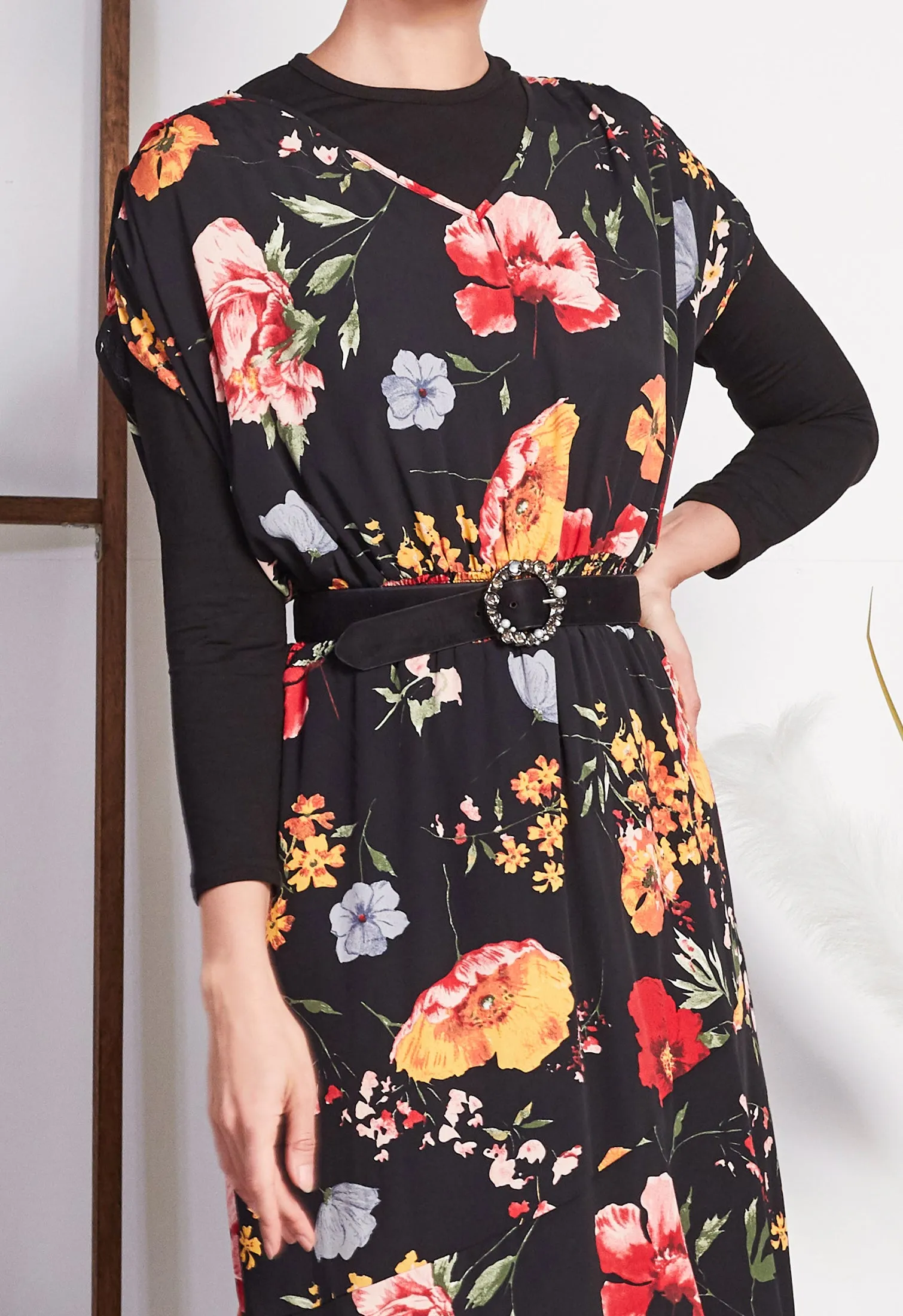 Floral Short-sleeve Dress