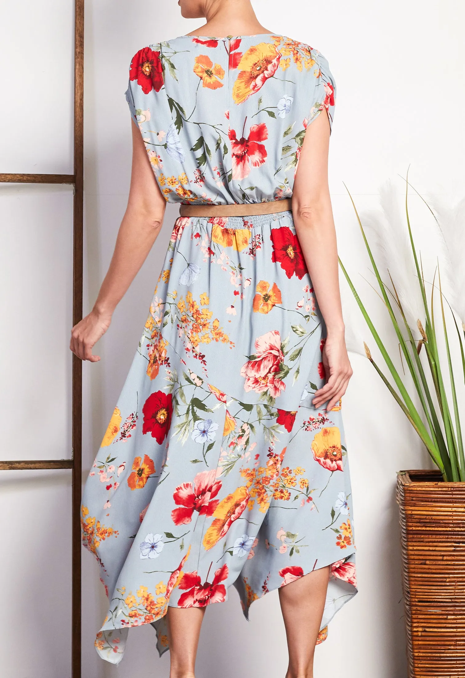 Floral Short-sleeve Dress