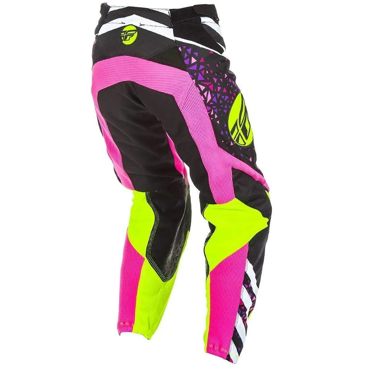 Fly Racing Kinetic Women's Neon Pink/Hi-Viz Yellow Motocross Pants