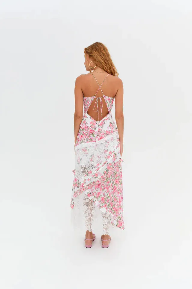 For Love & Lemons Rosalyn Maxi Dress - Pink