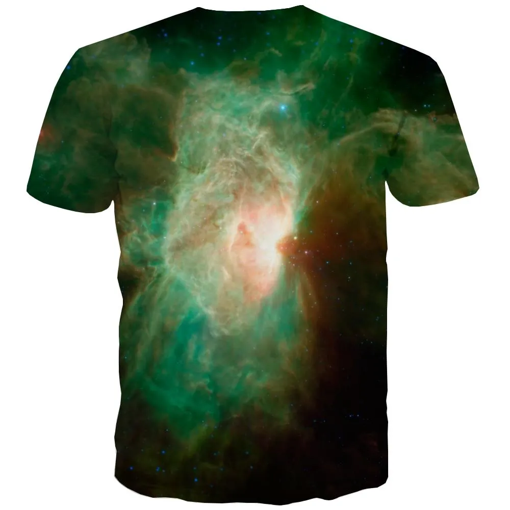 Galaxy T shirts Men Planet Tshirts Casual Starry Sky T-shirts Graphic Colorful T shirts Funny Harajuku Tshirts Novelty