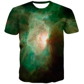 Galaxy T shirts Men Planet Tshirts Casual Starry Sky T-shirts Graphic Colorful T shirts Funny Harajuku Tshirts Novelty