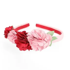 GIRLS FLORAL ALICEBAND -ROSE PINK