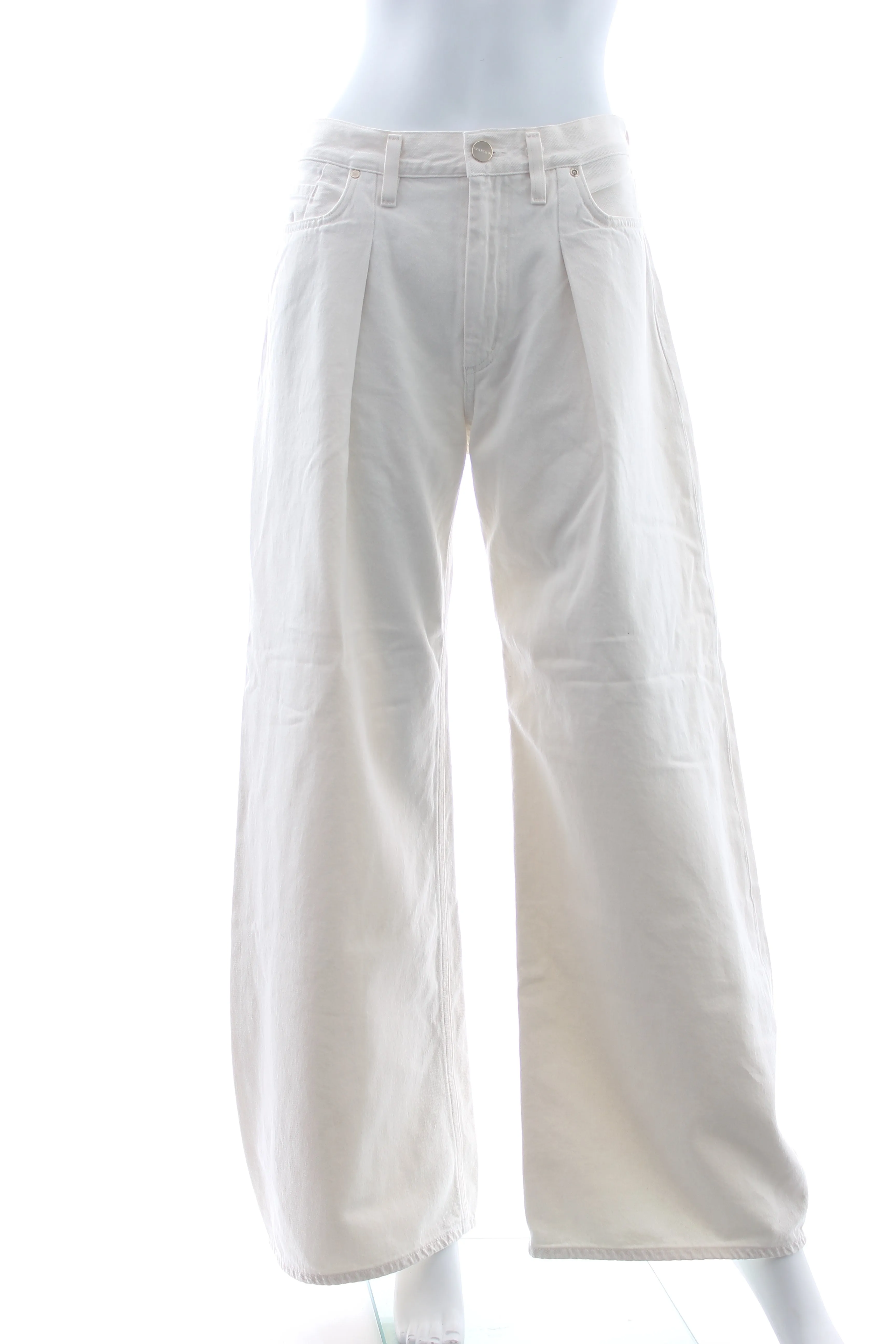 Goldsign Pleated Wide Leg Jeans