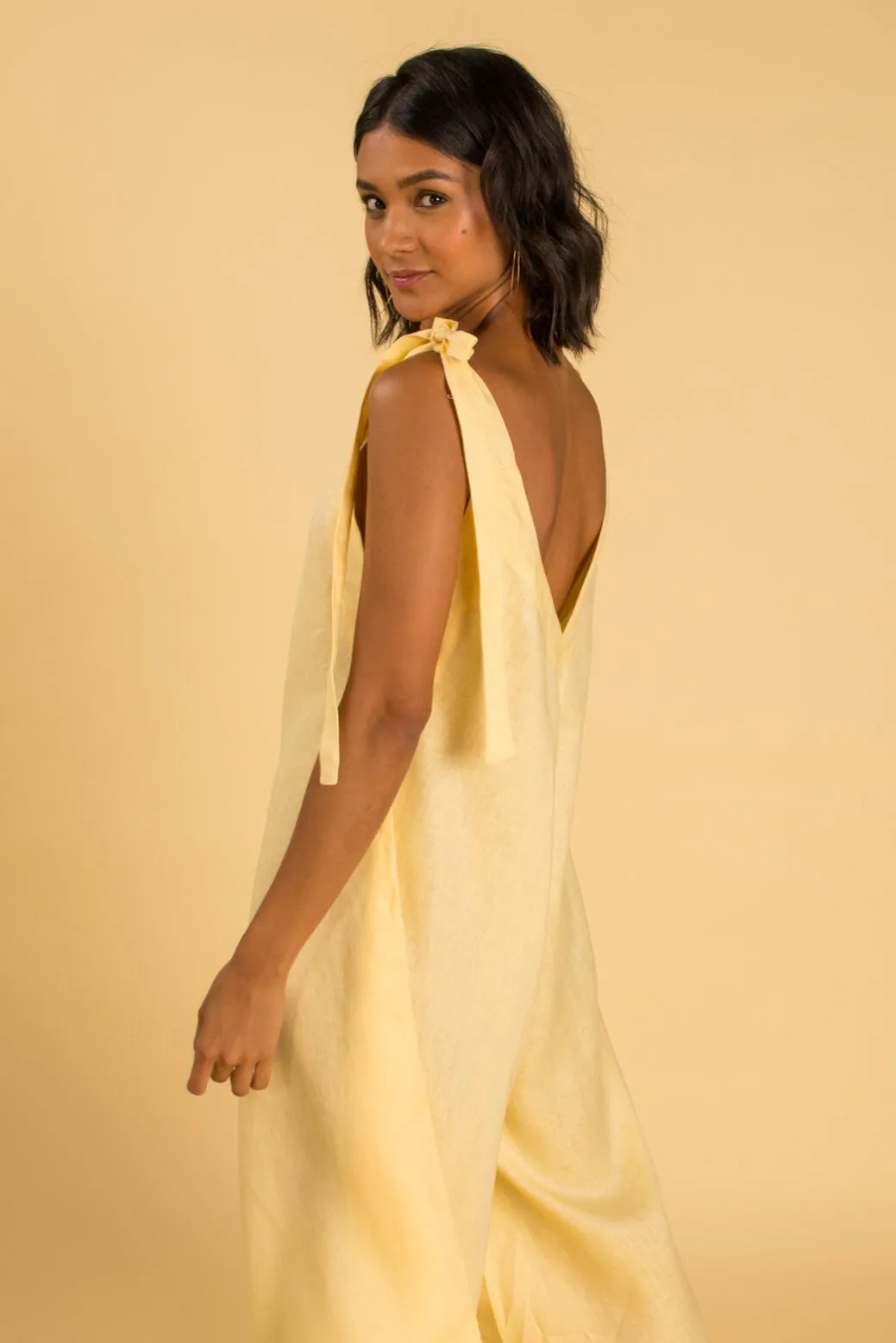 GRANADINA Linen Jumper - Light Yellow