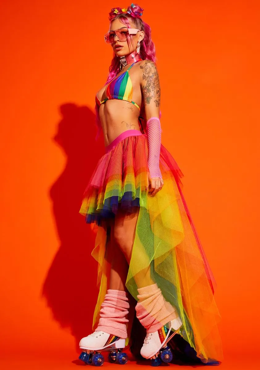 Grand Entrance Rainbow Tulle Skirt