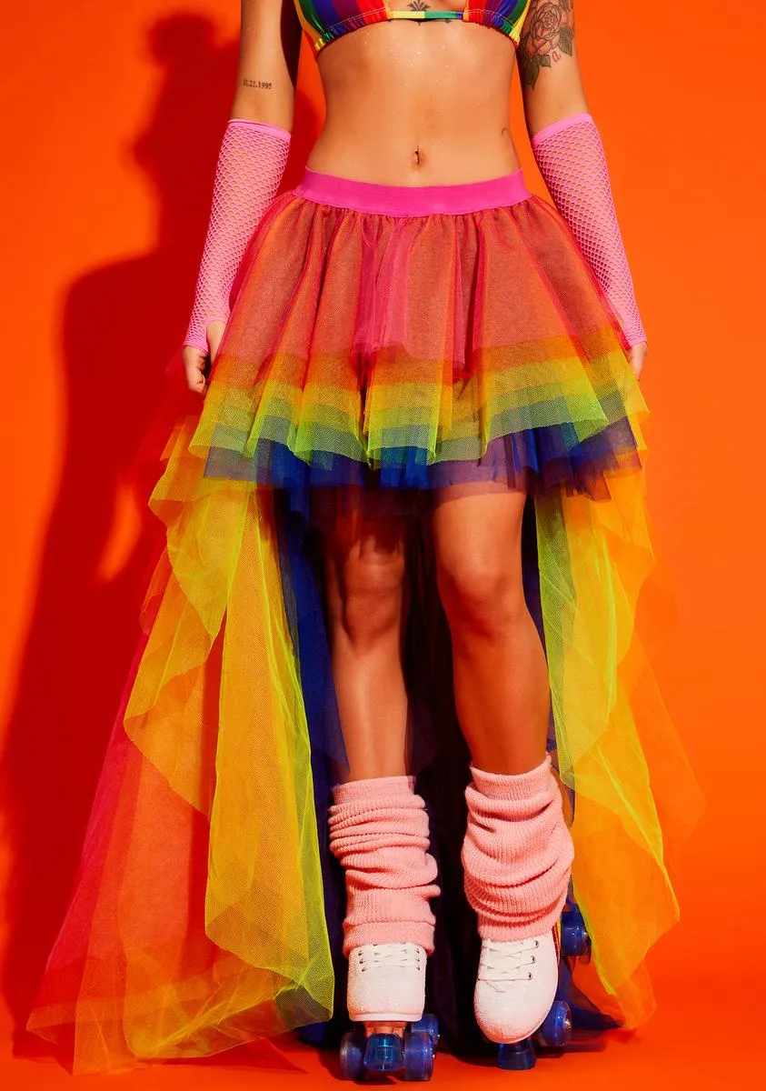 Grand Entrance Rainbow Tulle Skirt