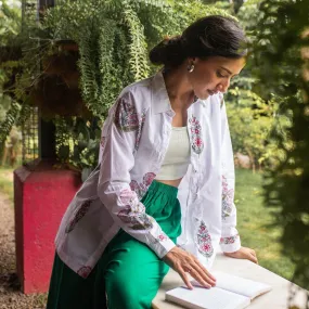 Guldasta White Cypress Poppy Shirt