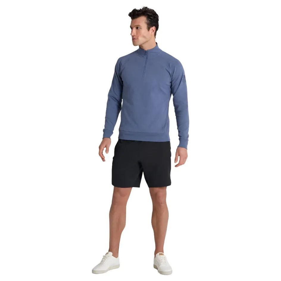 Gym Coffee Mens Essential Half Zip Sweater Thunder Blue