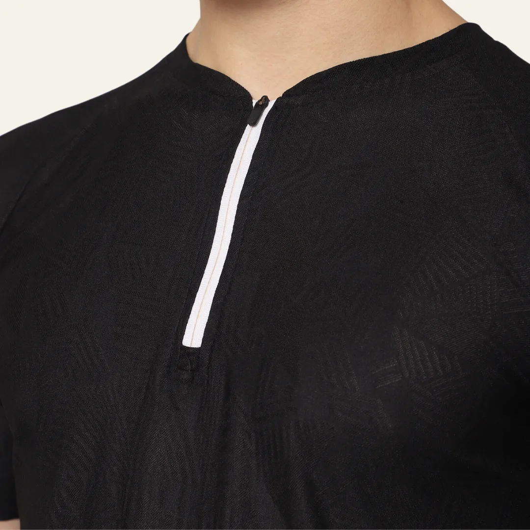 Half Zip Breezy T-shirt Black