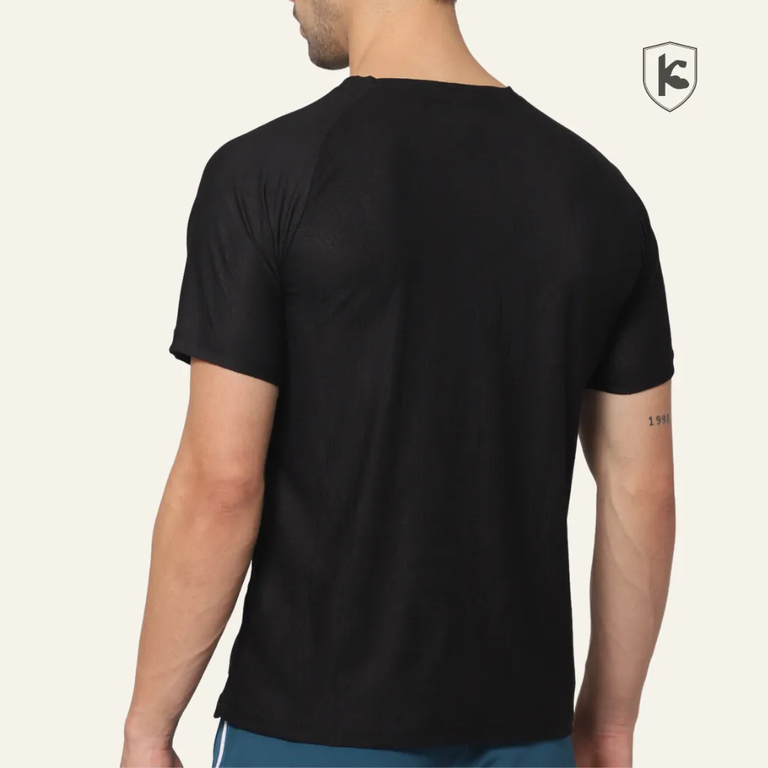 Half Zip Breezy T-shirt Black