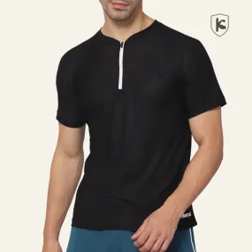 Half Zip Breezy T-shirt Black