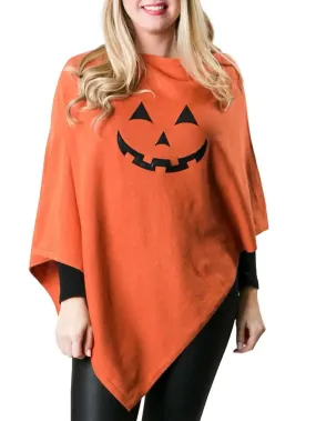 Halloween Jack O'Lantern Poncho