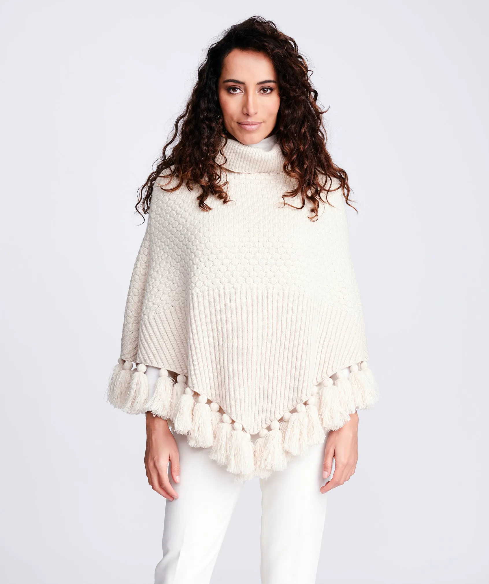 Harlow Poncho - Cream