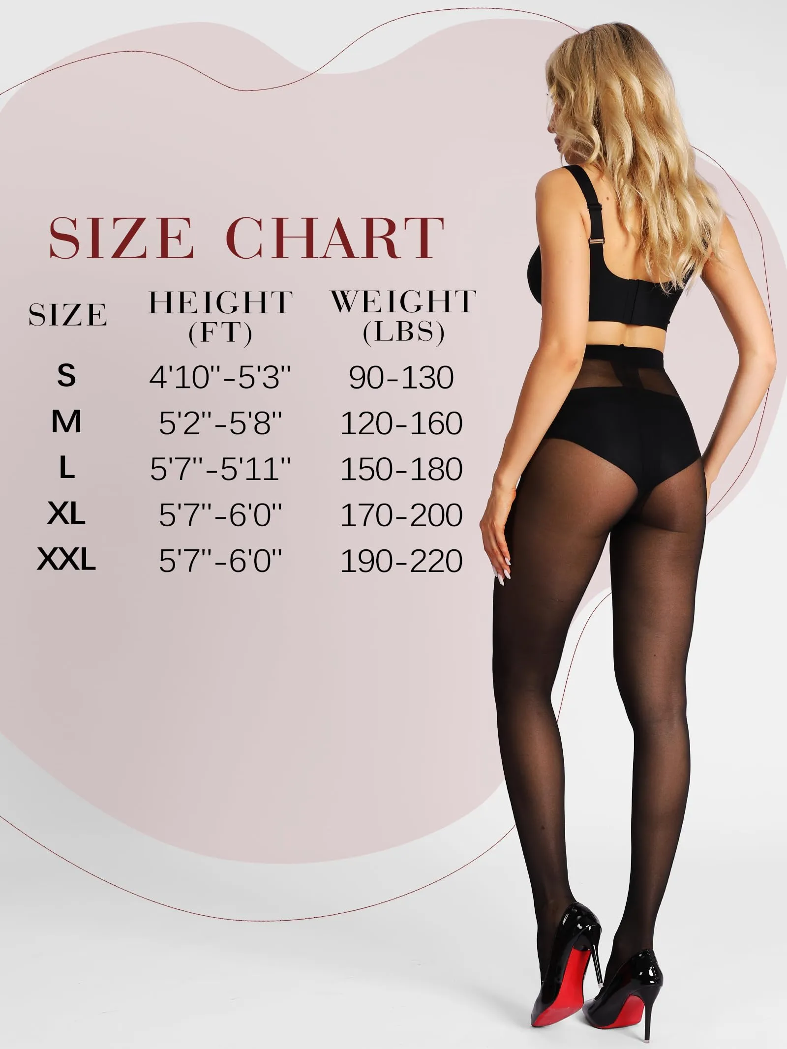 HONENNA T-Crotch Sheer Pantyhose for Women Ultra Thin Reinforced Toe High Waist Control Top Stockings 2 Pairs