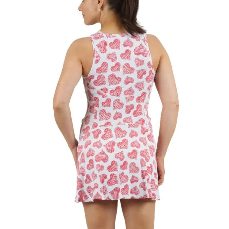 IBKUL Heart Tennis Dress - Red/White