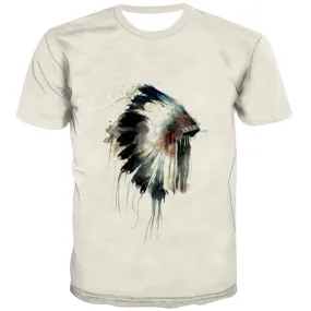 Indians T shirts Men Grassland T-shirts Graphic Sunset Tshirts Casual War Tshirts Cool