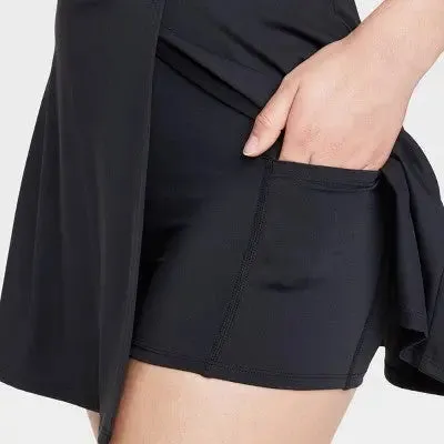 JoyLab Women's Corset Detail Active Mini Dress: Moisture-Wicking Built-In Shorts