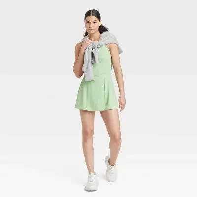 JoyLab Women's Corset Detail Active Mini Dress: Moisture-Wicking Built-In Shorts