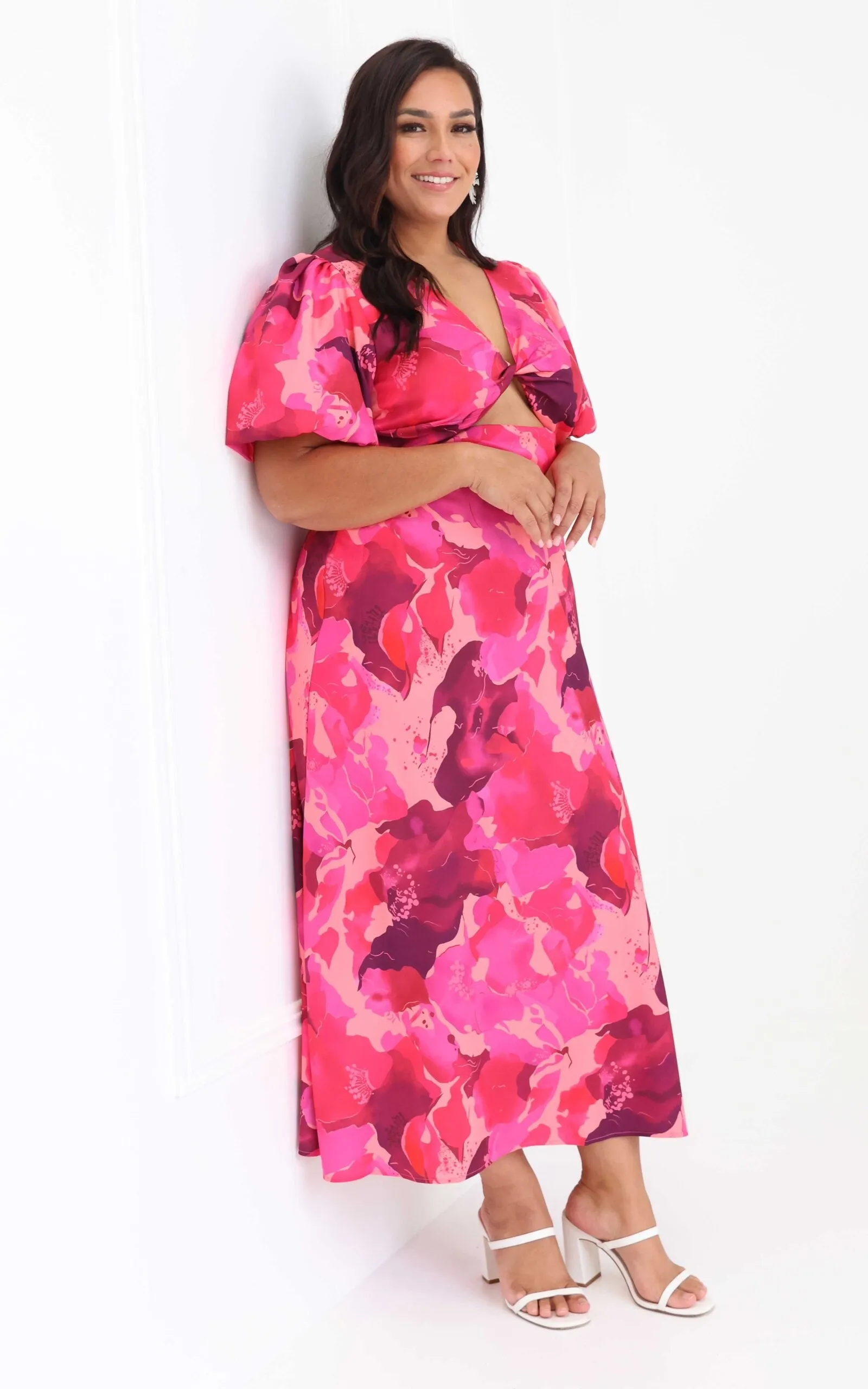 Kamala Maxi Dress - Pink Floral