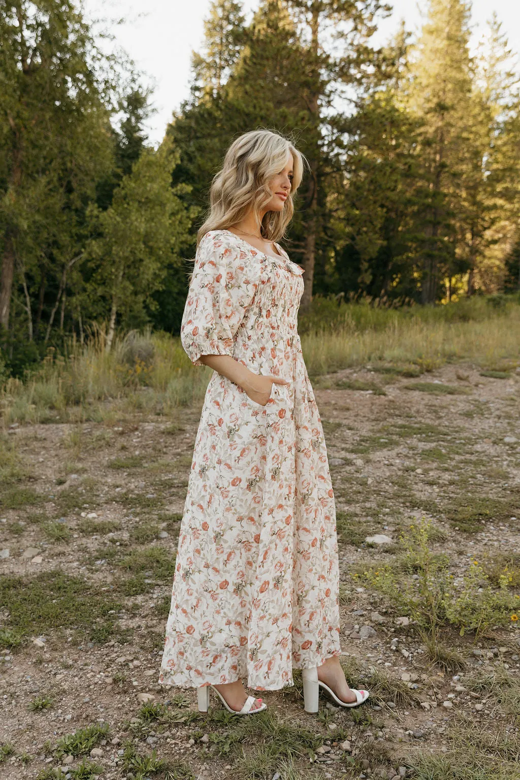 Kiera Dress-Ivory Floral