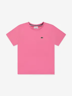 Lacoste Boys Logo T-Shirt in Pink