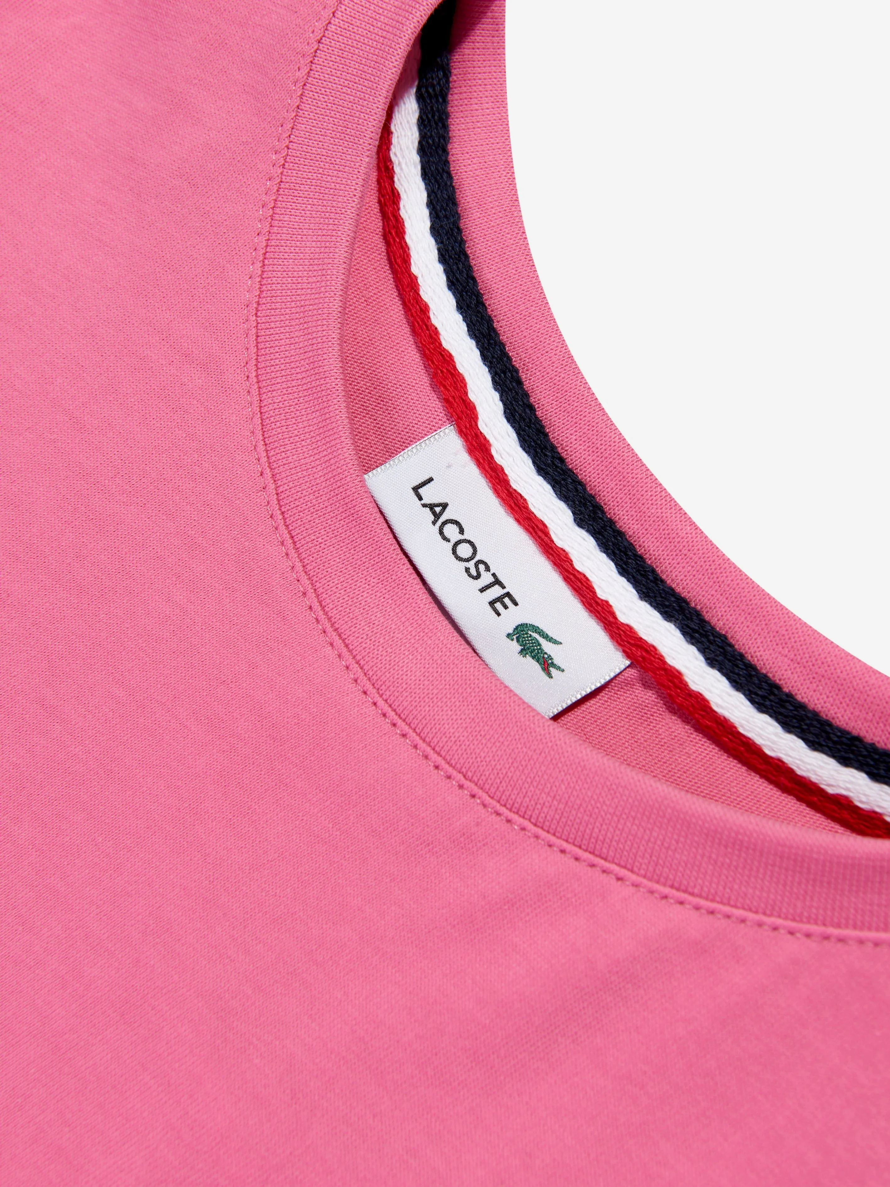 Lacoste Boys Logo T-Shirt in Pink