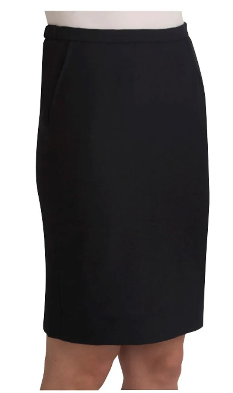 Ladies' Polyester Skirt (2 Pockets) - Black