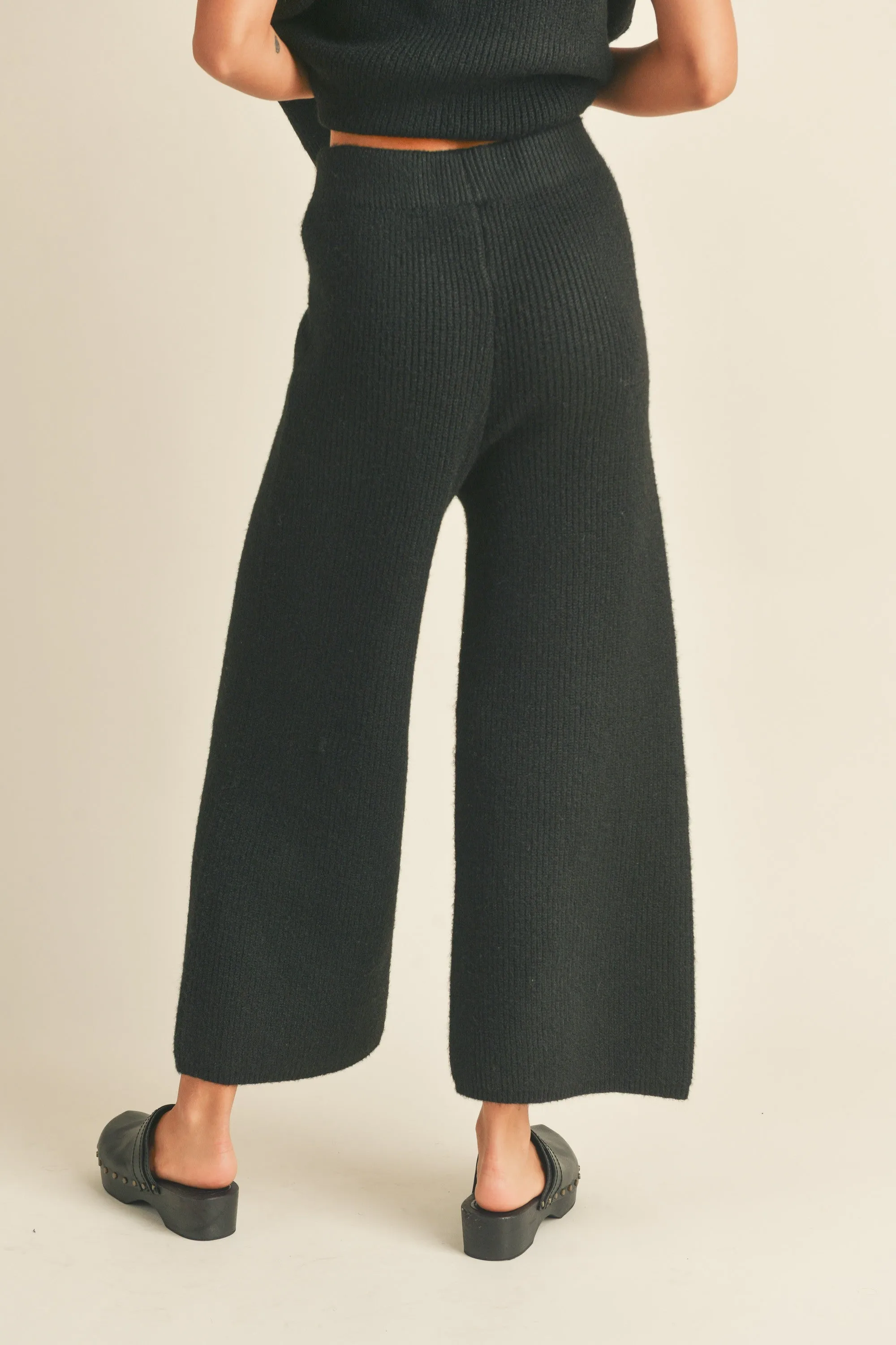 LANA SWEATER PANTS-BLACK