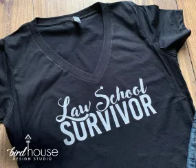 Law School Survivor Shirt, Funny Graduate Tee, Any Color