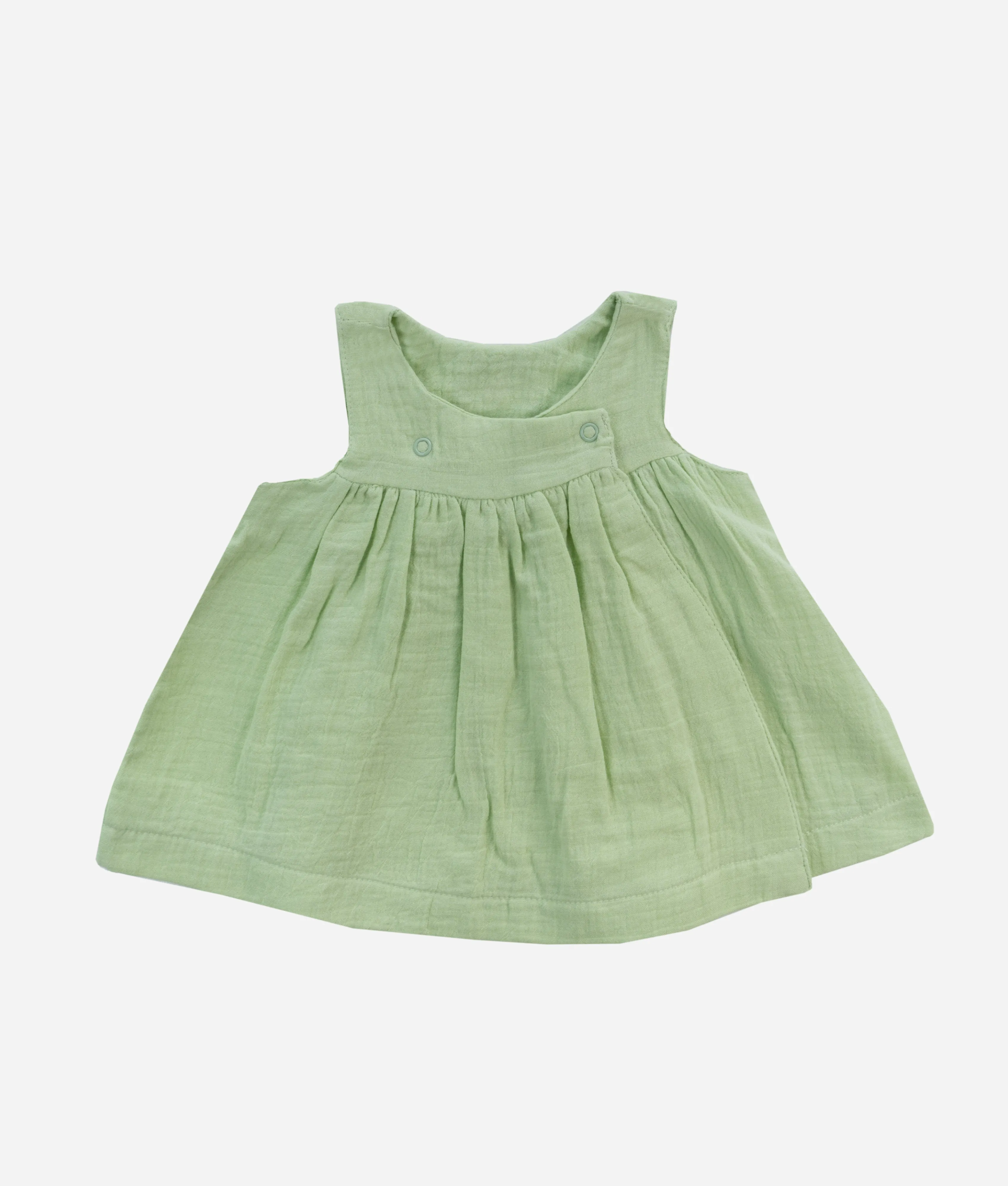 Light Lime Zest Embroidery Dress With Bloomer - 2Pcs Set