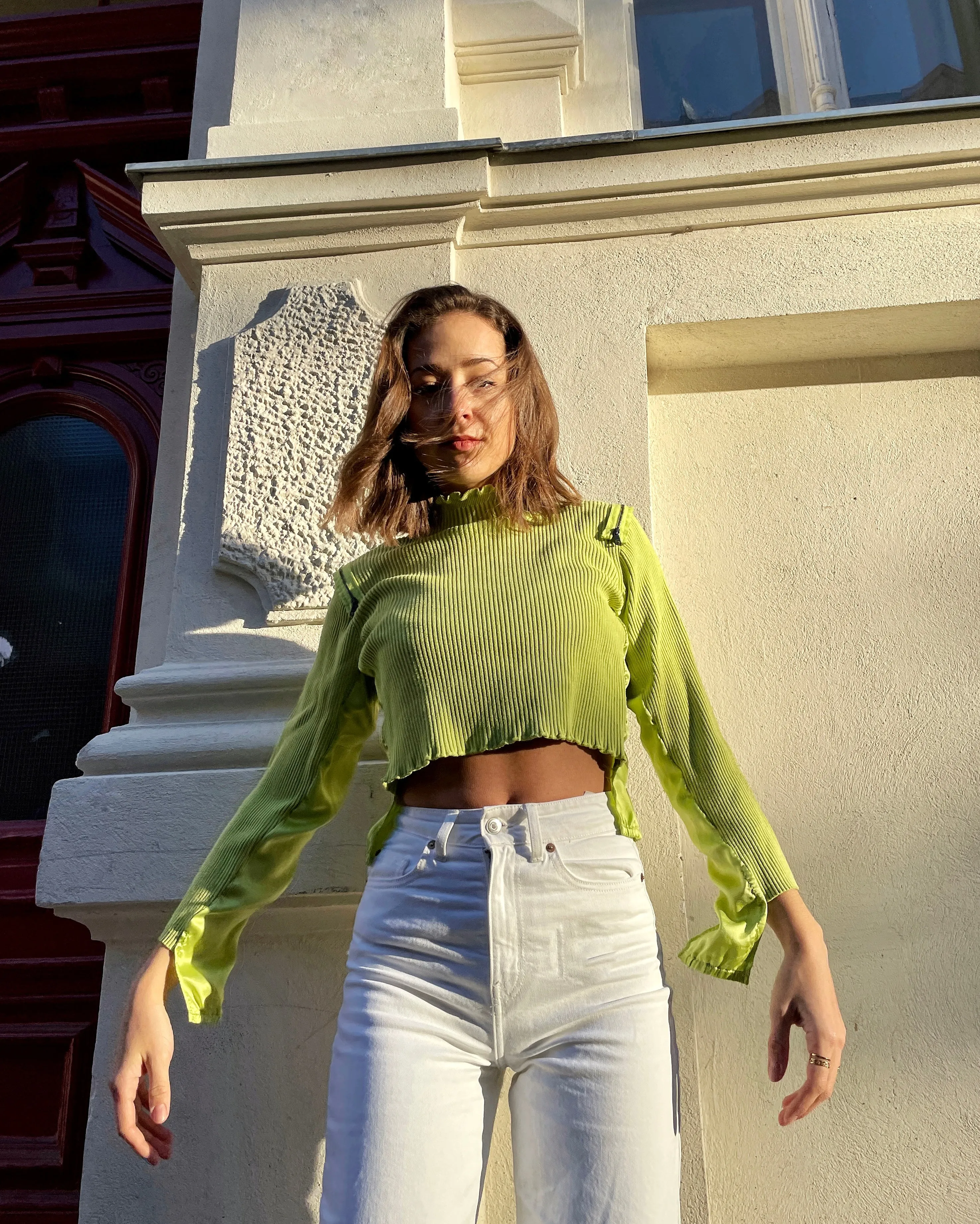 LIME GREEN TURTLENECK