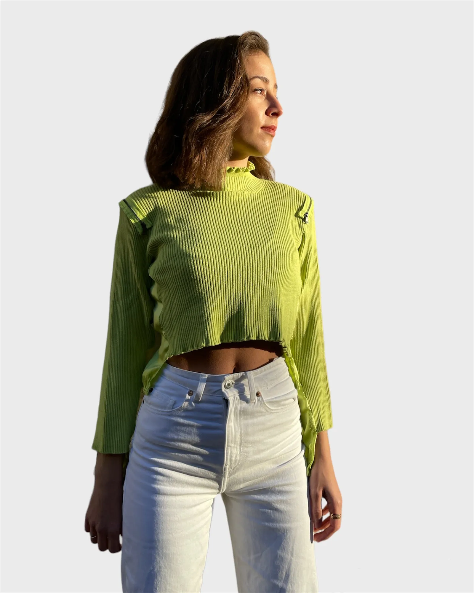 LIME GREEN TURTLENECK