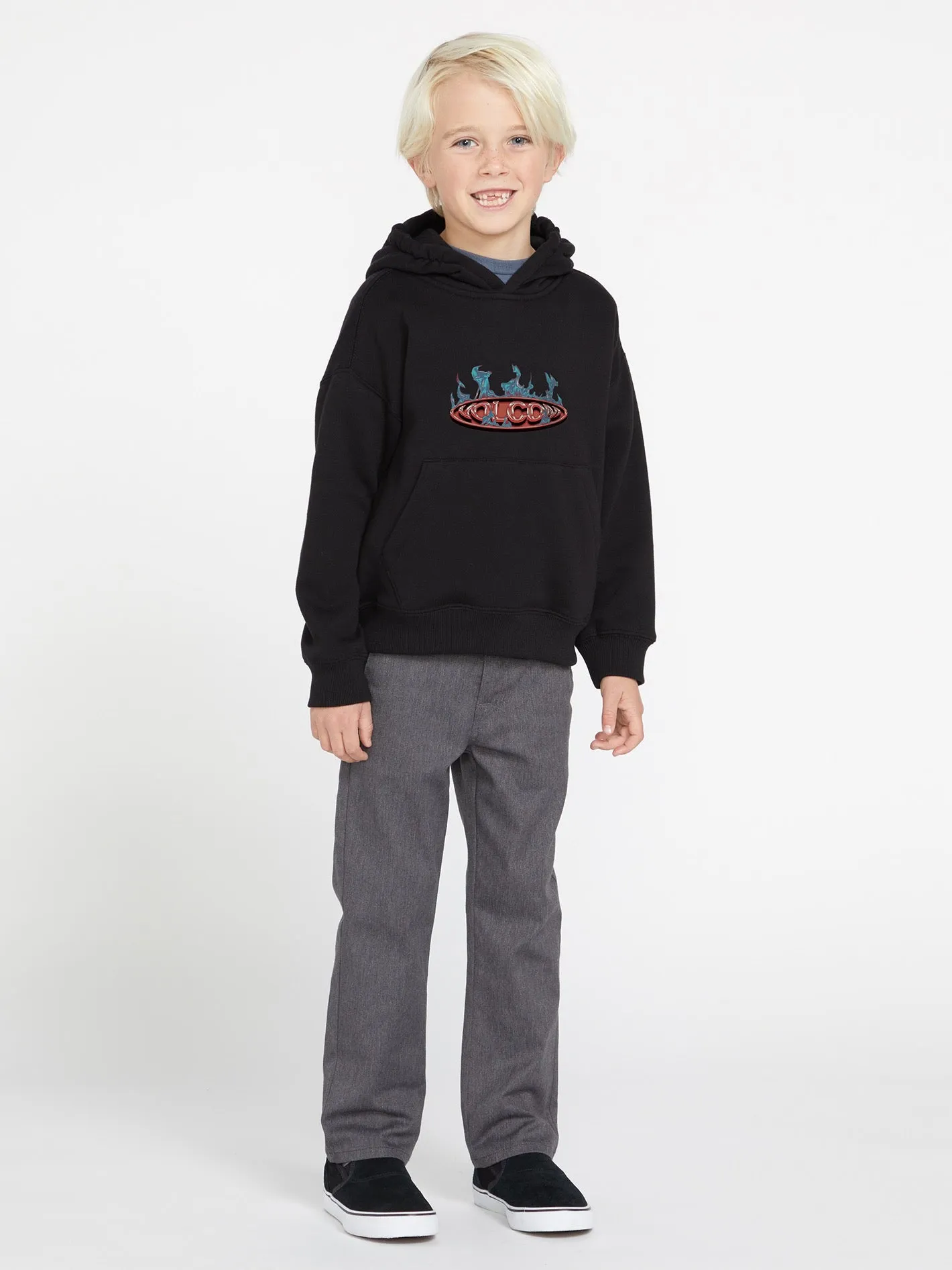 Little Boys Combust Fleece Pullover - Black