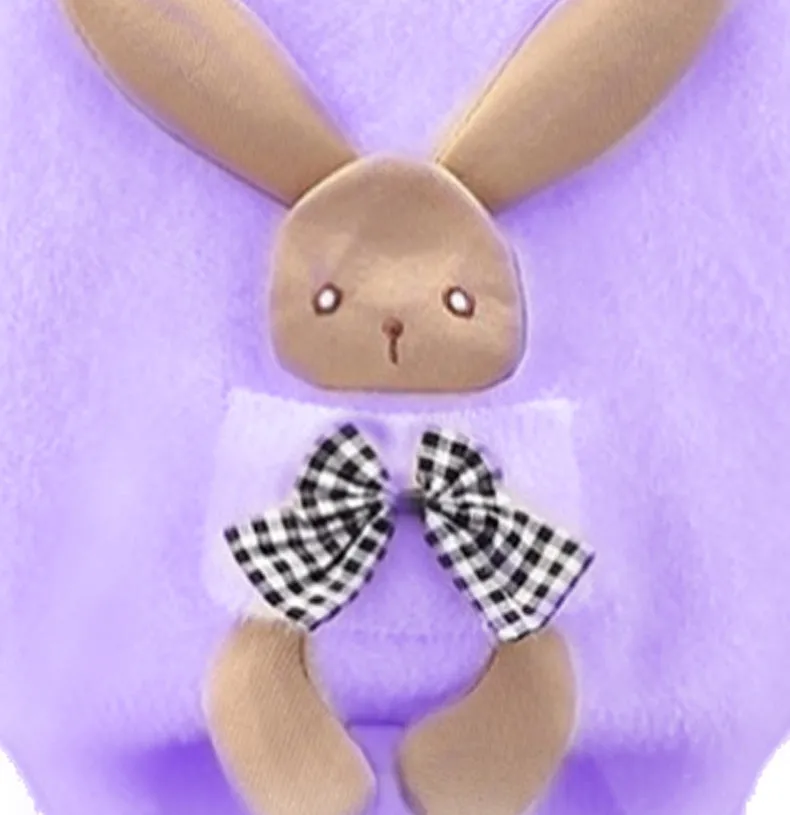 Little Surprise Box Purple with 3d Bunny Kids Cardigan Sweater