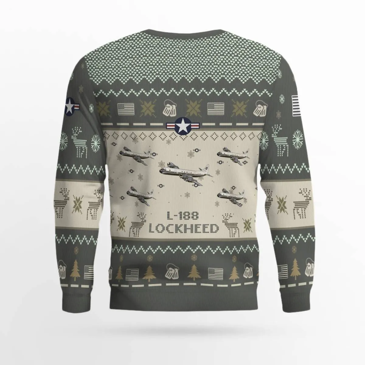 Lockheed L-188 Aircraft Ugly Sweater, Ugly Sweater Christmas Shirt for Men Dad Veteran