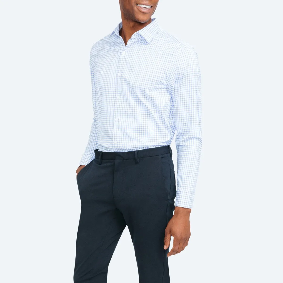 Men's Aero Dress Shirt - Blue Grid