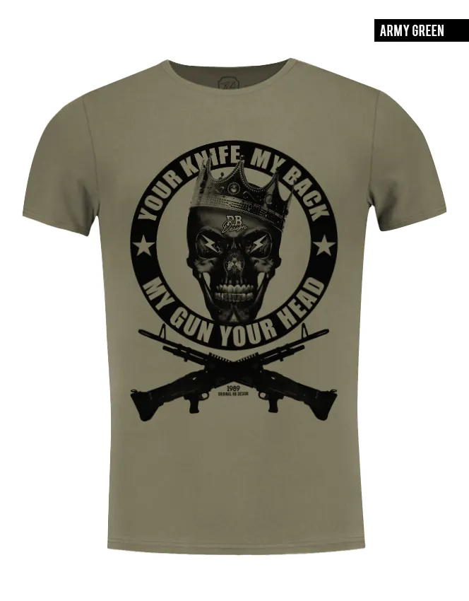 Men's Fashion Skull T-shirt "Creepy Angry King"/ Color Option / MD648