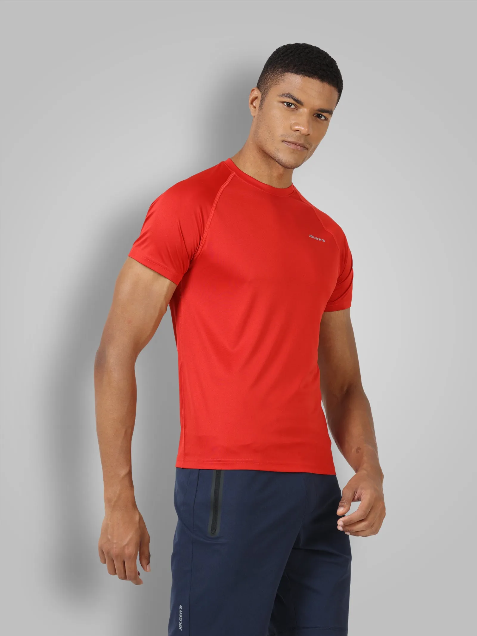 Men's Recycled Polyester Crew Neck Slim Fit T-Shirt