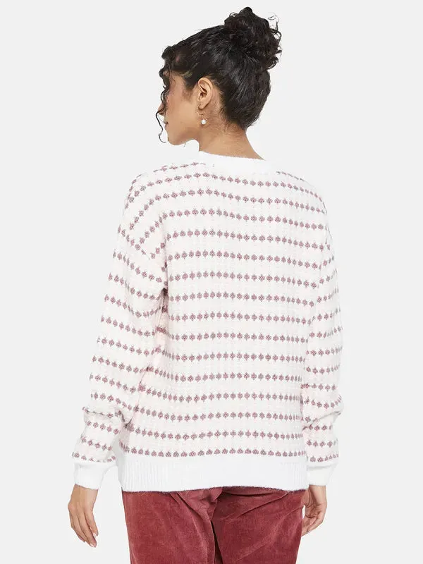 Mettle Women Pink Printed Pullover